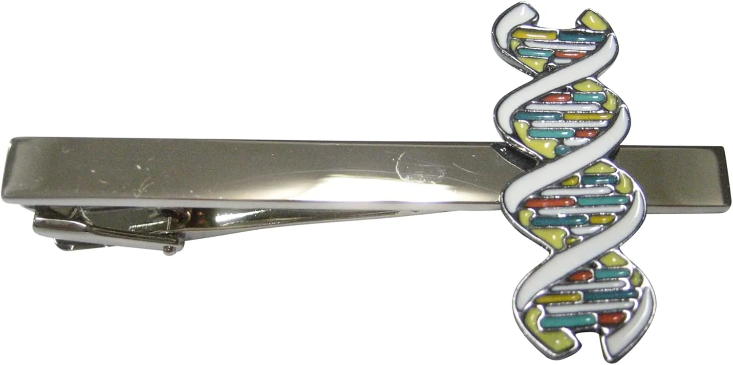 Kiola Designs Colorful DNA Deoxyribonucleic Acid Molecule Tie Clip