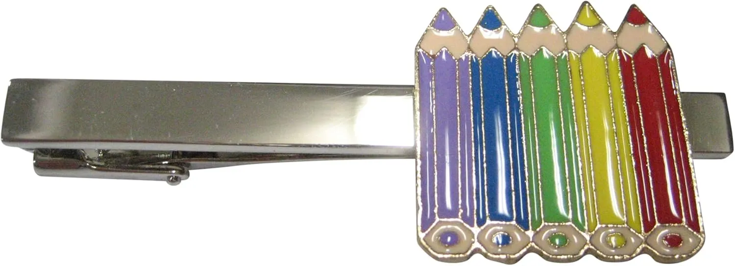 Kiola Designs Colorful Set of Color Pencils Tie Clip