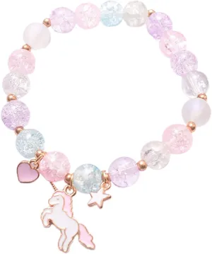 Ladies Bracelet Women Girls Colorful Faux Crystal Pendant Bracelet Cartoon Pendant for Dating L