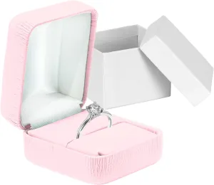 Leather Ring Box for Proposal, Engagement ring box | Premium jewelry holder ring Display case, wedding ring box, Anniversary, Valentine's Day, Ring gift box for All rings, gold, silver, diamond,
