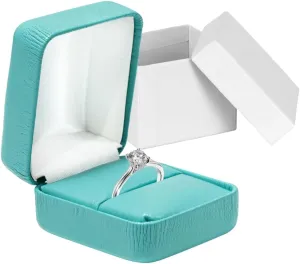 Leather Ring Box for Proposal, Engagement ring box | Premium jewelry holder ring Display case, wedding ring box, Anniversary, Valentine's Day, Ring gift box for All rings, gold, silver, diamond