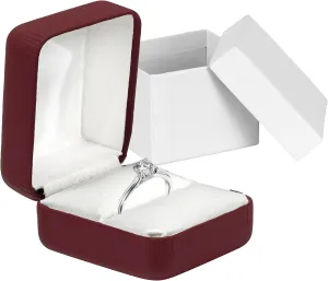 Leather Ring Box for Proposal, Engagement ring box | Premium jewelry holder ring Display case, wedding ring box, Anniversary, Valentine's Day, Ring gift box for All rings, gold, silver, diamond