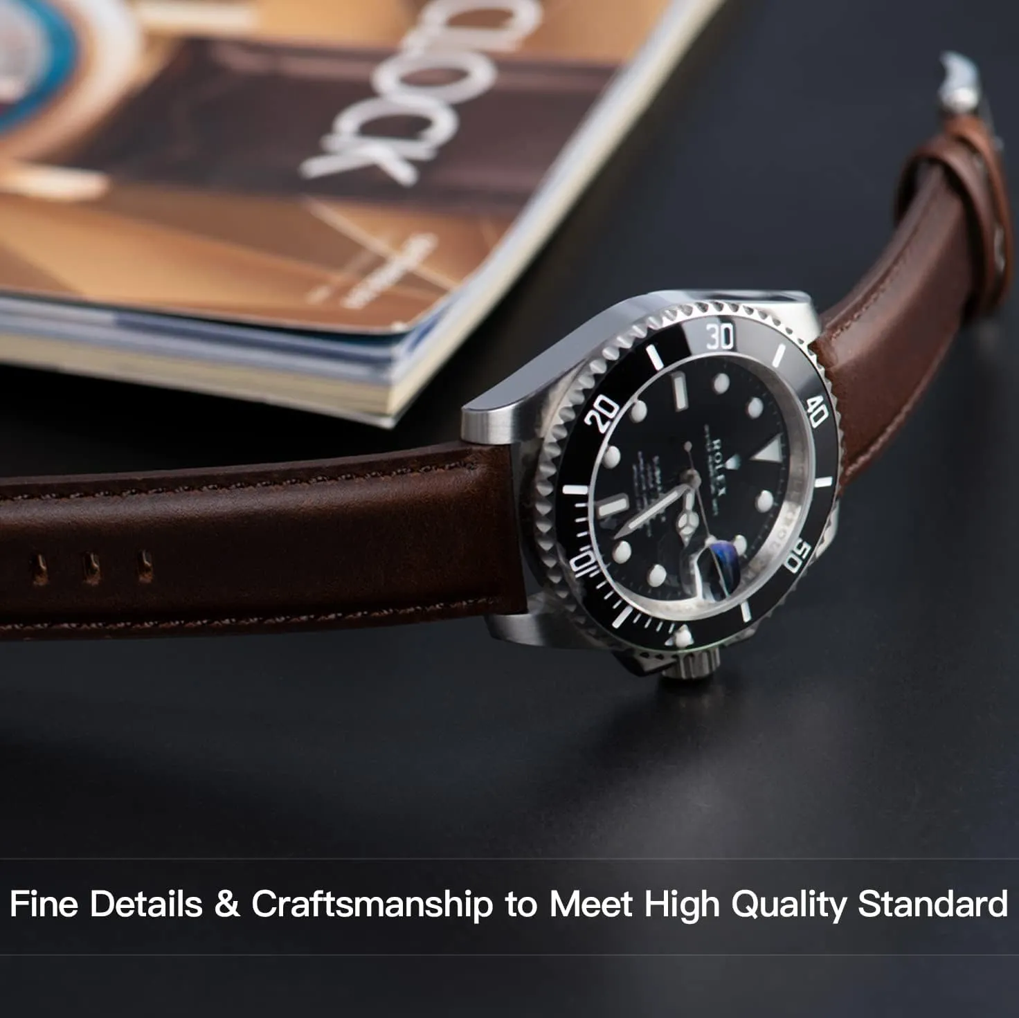 Leather Watch Bands Quick Release, Elegant Top Grain Leather Watch Straps for Men & Women, Choice of Color & Width - 18mm, 19mm, 20mm, 21mm or 22mm Wristbands Bracelet for Watch & Smartwatch