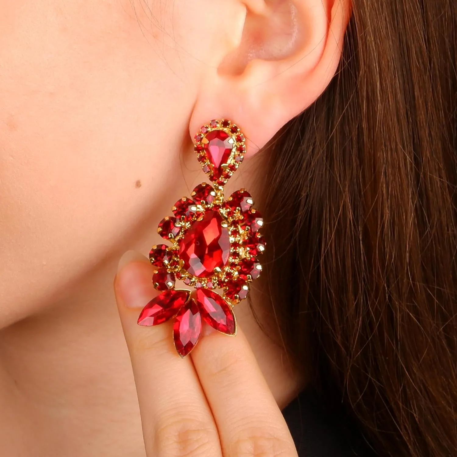 LIMELIA Crystal Stone Bridal Earrings | Women's Dangle Jewelry Gift for Brides, Bridesmaids, Prom and Wedding Parties