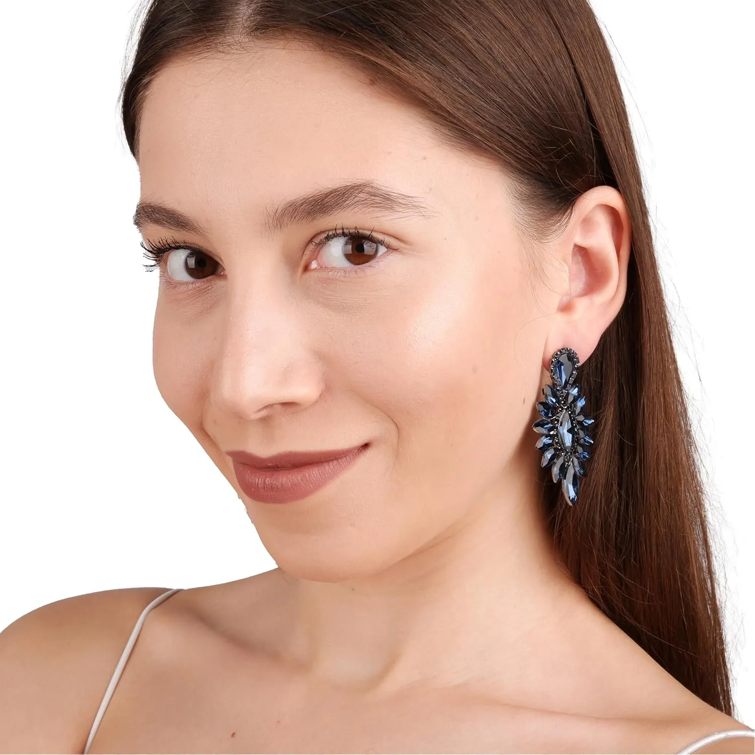LIMELIA Crystal Stone Teardrop Bridal Earrings | Women's Dangle Jewelry Gift for Brides, Bridesmaids, Prom and Wedding Parties