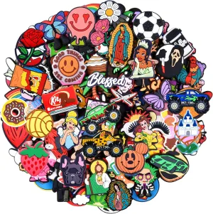 Lot of 25, 50, 100pcs Random Different Shoe Charms Shoes Decoration for Kids Boys Girls Men Women Birthday Party Favor