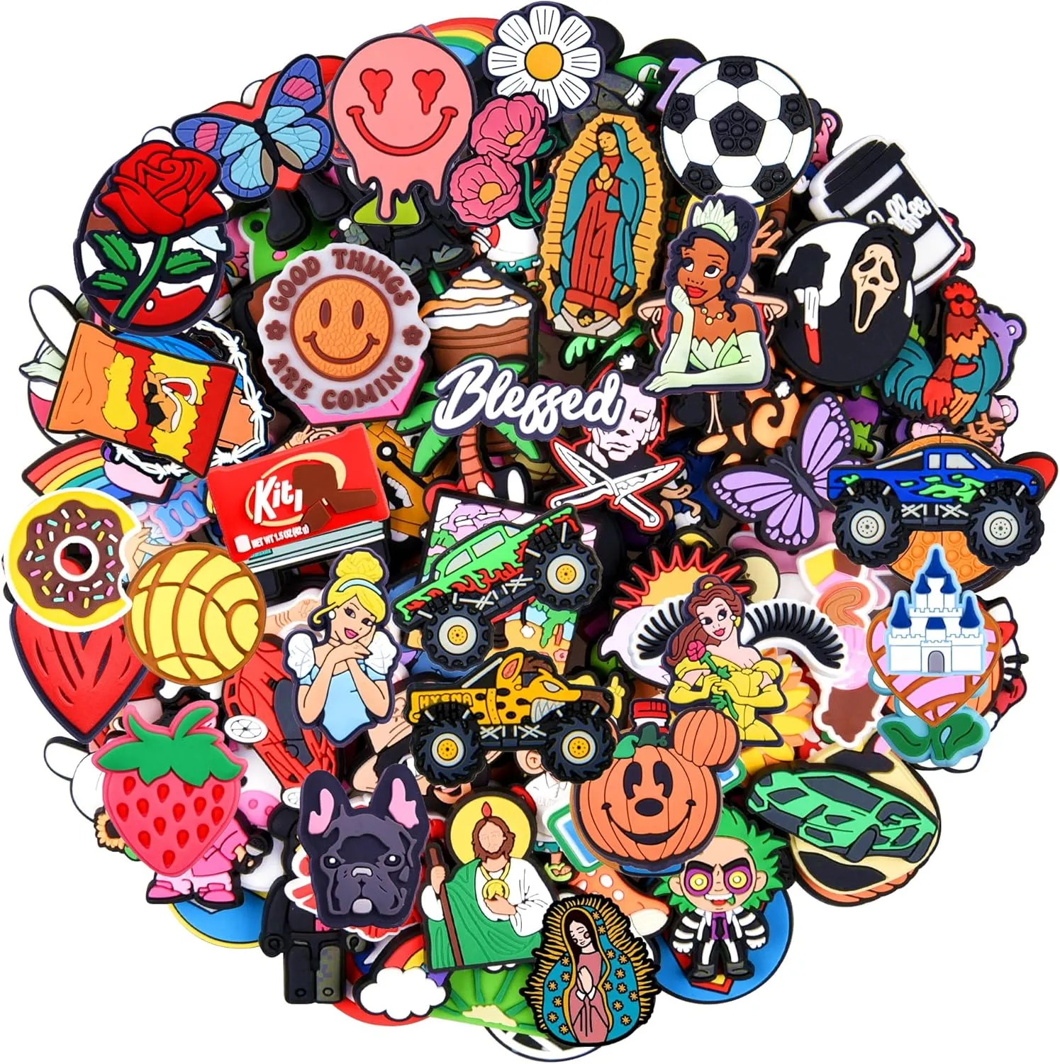 Lot of 25, 50, 100pcs Random Different Shoe Charms Shoes Decoration for Kids Boys Girls Men Women Birthday Party Favor