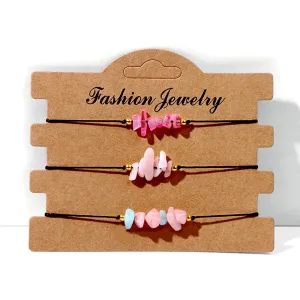 Lucky Bracelet Sunny Beach Crafting Friendship Natural Irregular Crystal Anti-fatigue Bracelet, Talisman, Wish Crystal Boho Bring Happiness Prosperity Protection String Against Negative Energy (5)