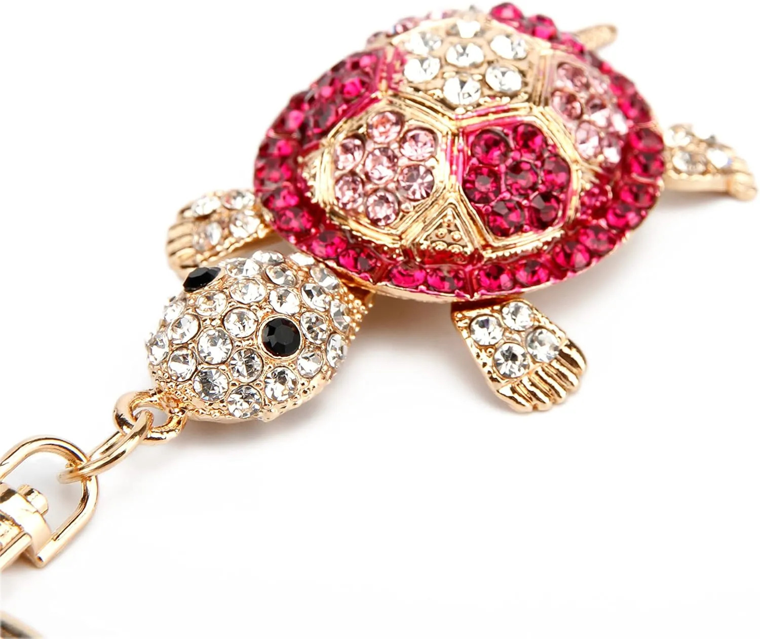 Lucky Turtle Colorful Opal Rhinestone Plating Women Car/Bag Keychain Purse Charm