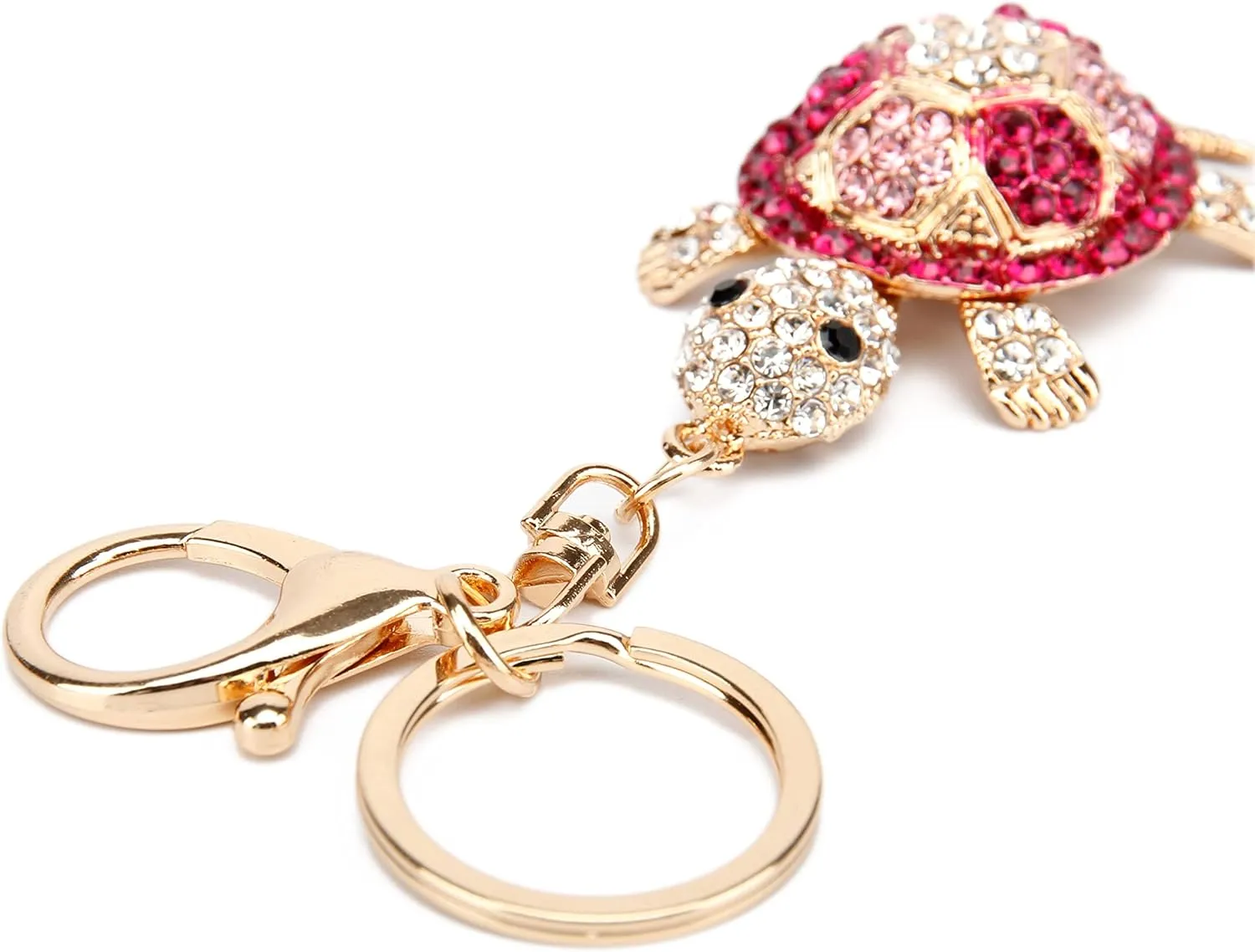 Lucky Turtle Colorful Opal Rhinestone Plating Women Car/Bag Keychain Purse Charm