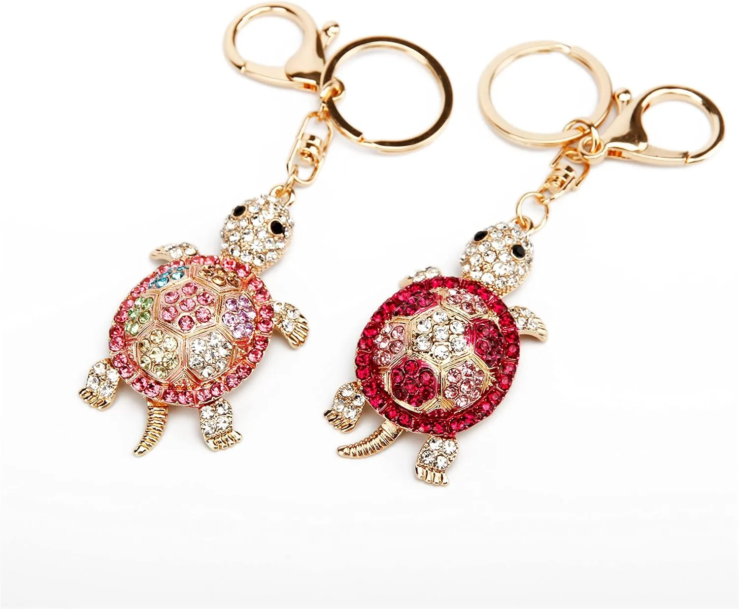 Lucky Turtle Colorful Opal Rhinestone Plating Women Car/Bag Keychain Purse Charm
