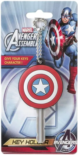 Marvel Captain America Logo PVC Key Holder Key Ring