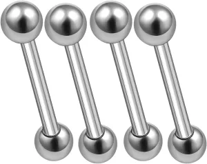 MATIGA 4Pcs Surgical Steel 16g tiny barbell earrings Piercing Jewelry Rook Cartilage Eyebrow Daith Tragus 3mm Ball Cone More Choices