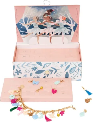 Meri Meri Winter Ballerina Charm Bracelet Advent Calendar (Pack of 1), Advent Calendar For Girls, Ages 8 , 6.875" x 2.375" x 4.375", Christmas Countdown Calendar, Advent Gift, Jewelry Box, Christmas