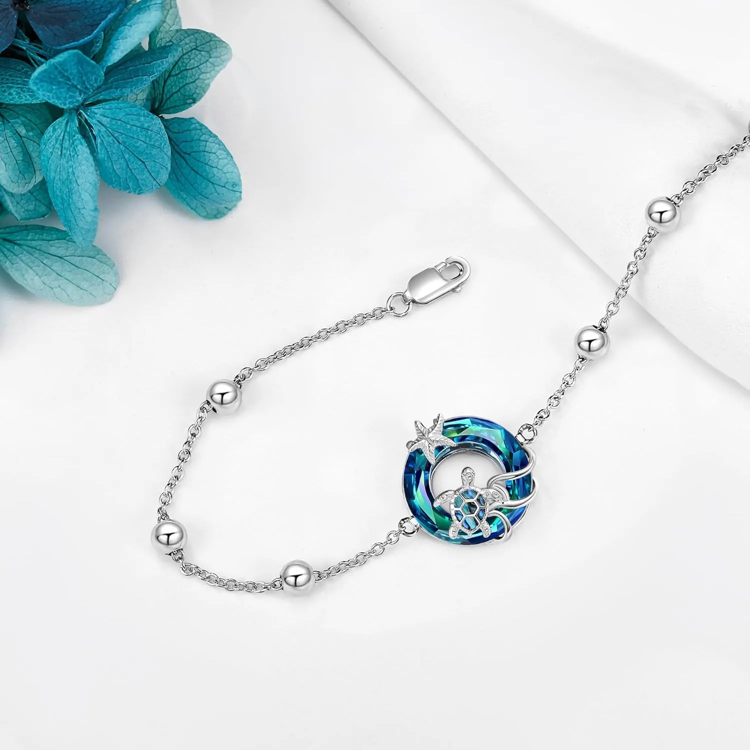 MONGAS Tree of Life/Dragonfly/Butterfly/Hamsa Evil Eye/Elephant/Daisy/Turtle Bracelets Sterling Silver Adjustable Bracelet Christmas Jewelry Gifts for Women