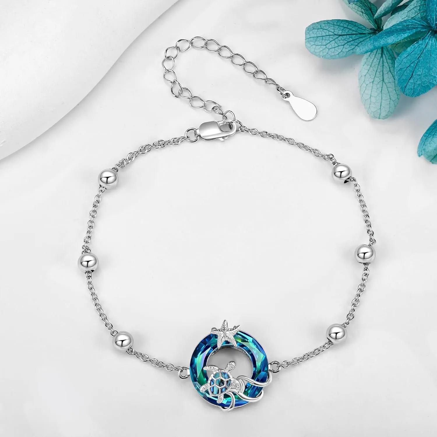 MONGAS Tree of Life/Dragonfly/Butterfly/Hamsa Evil Eye/Elephant/Daisy/Turtle Bracelets Sterling Silver Adjustable Bracelet Christmas Jewelry Gifts for Women