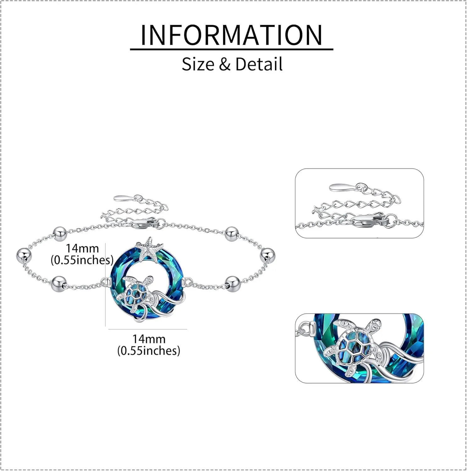 MONGAS Tree of Life/Dragonfly/Butterfly/Hamsa Evil Eye/Elephant/Daisy/Turtle Bracelets Sterling Silver Adjustable Bracelet Christmas Jewelry Gifts for Women