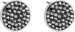 Moon and Star Stud Earrings for Women Dainty Silver Plated Black Crystal Round Square Triangle Earrings Studs Crescent Moon Star Earrings for Women Girls Minimalist Jewelry