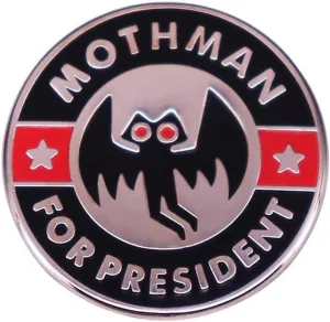 MOTHMAN FOR PRESIDENT Badge Hip Hop Style Creative Brooch Cartoon Animal Enamel Lapel Pin Cool Ornament For Clothes Backpack Halloween Christmas Gift For Boys Men