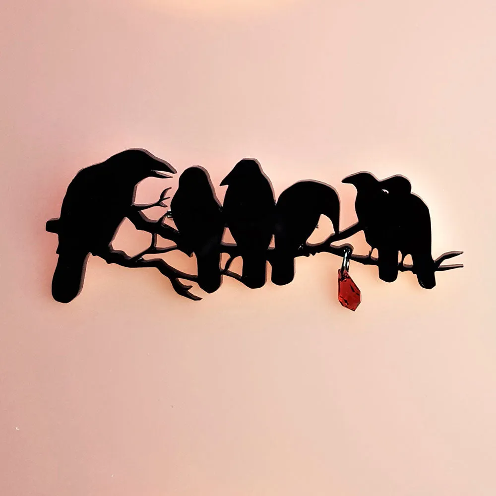 Murder Of Crows Brooch by Cherryloco Jewellery