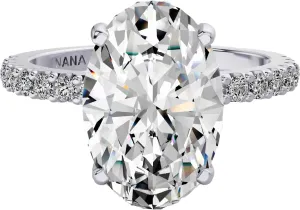 NANA Jewels 1.5-3CT Platinum Plated Sterling Silver Rings CZ Cubic Zirconia Oval Cushion Princess Asscher Cut Engagement Rings | 10K 14K Solid Gold