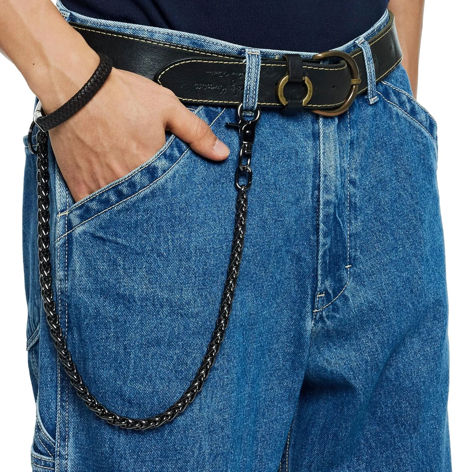 newtro Wallet Chain Men Women Boy Girl, Biker Motorcycle Pants Jean Punk Long Key Chain Black Gold Silver 26 Types