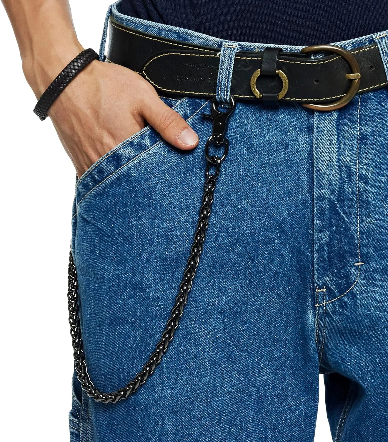 newtro Wallet Chain Men Women Boy Girl, Biker Motorcycle Pants Jean Punk Long Key Chain Black Gold Silver 26 Types
