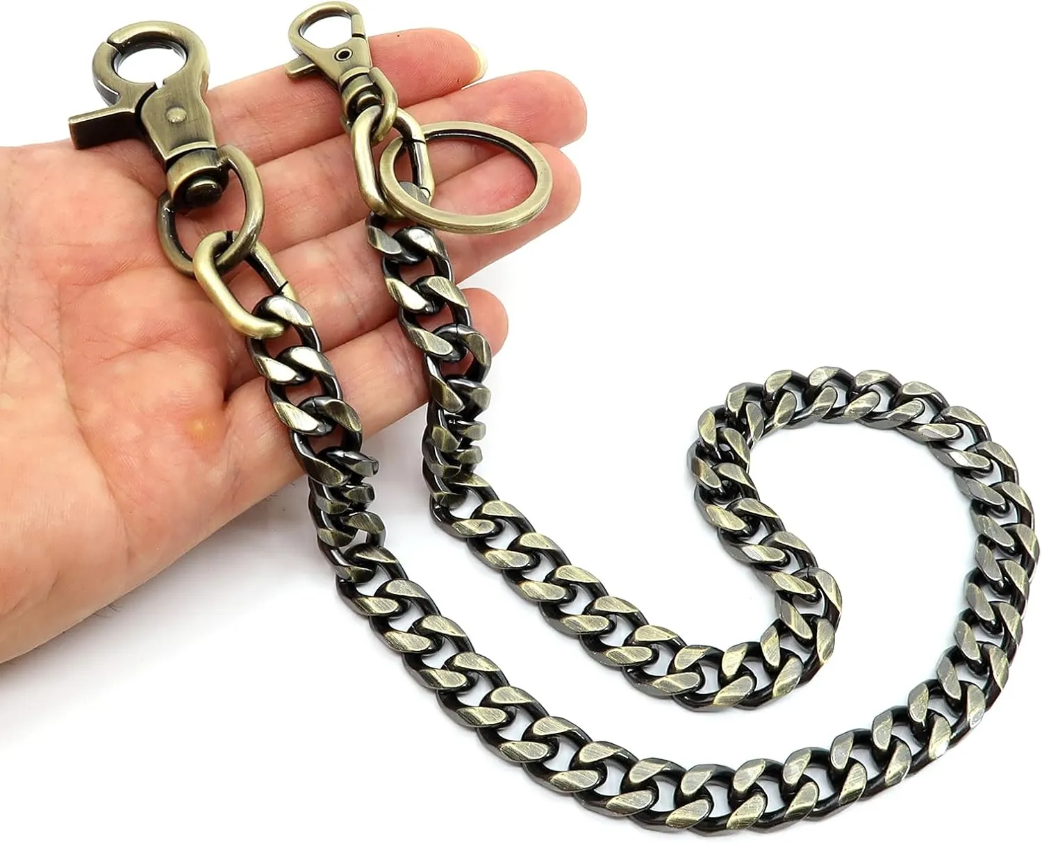 newtro Wallet Chain Men Women Boy Girl, Biker Motorcycle Pants Jean Punk Long Key Chain Black Gold Silver 26 Types