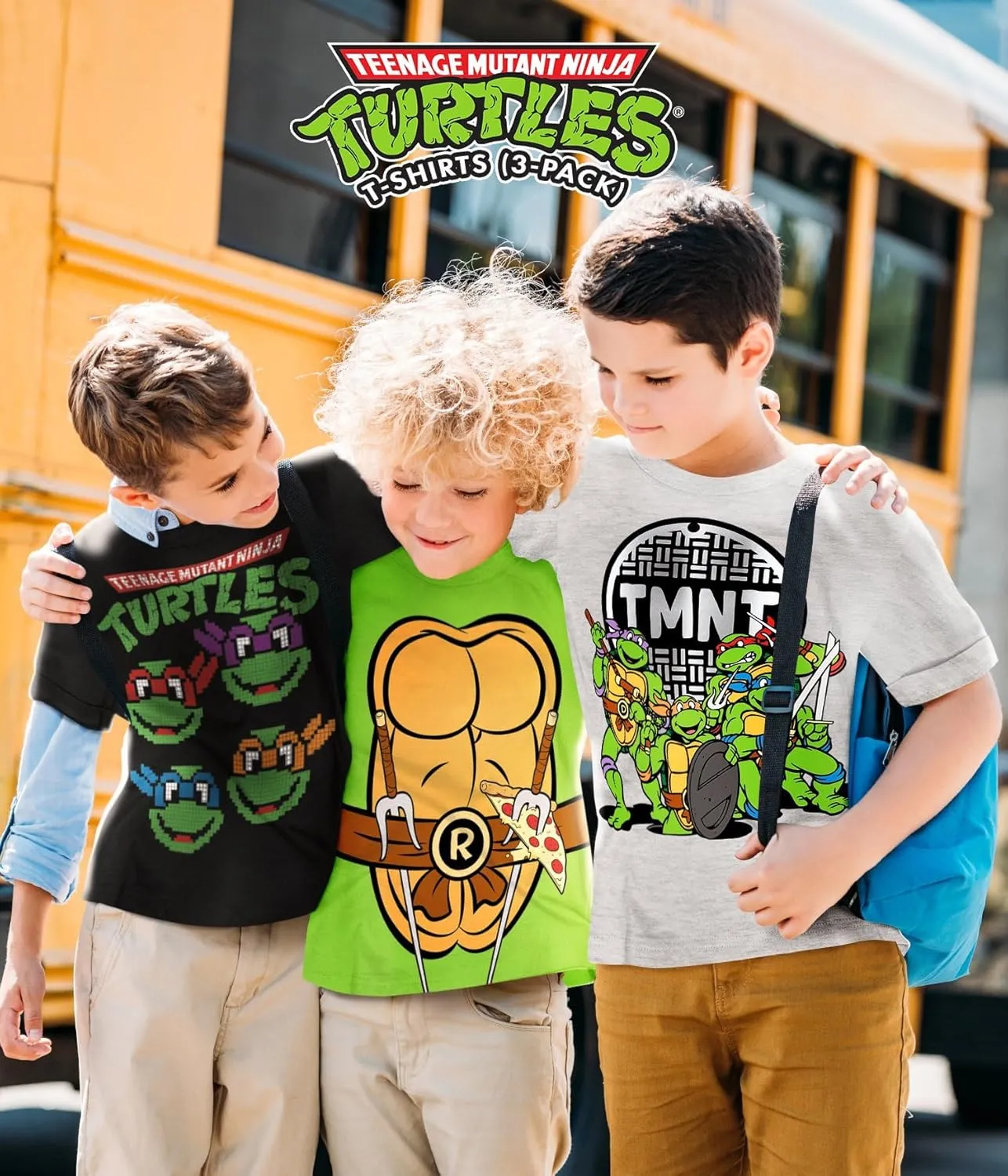 Ninja Turtles T-Shirt (Sets) Michelangelo Leonardo Raphael Donatello TMNT Outfit Costume Tee Toddler Birthday to Kids Clothes