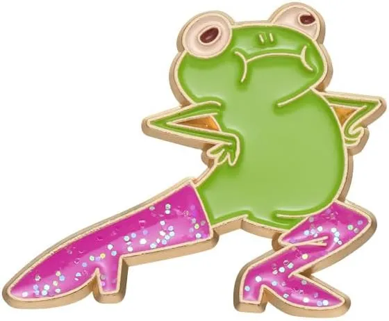 Novelty Green Frog Glitter Pink Boots Brooch Enamel Pin for Women Girls Boys Cute Cartoon Froggy Lapel Pins Lovely Creative Funny Animals Brooches Backpacks Badges Hats Jackets Jewelry Accessories