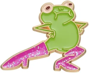 Novelty Green Frog Glitter Pink Boots Brooch Enamel Pin for Women Girls Boys Cute Cartoon Froggy Lapel Pins Lovely Creative Funny Animals Brooches Backpacks Badges Hats Jackets Jewelry Accessories