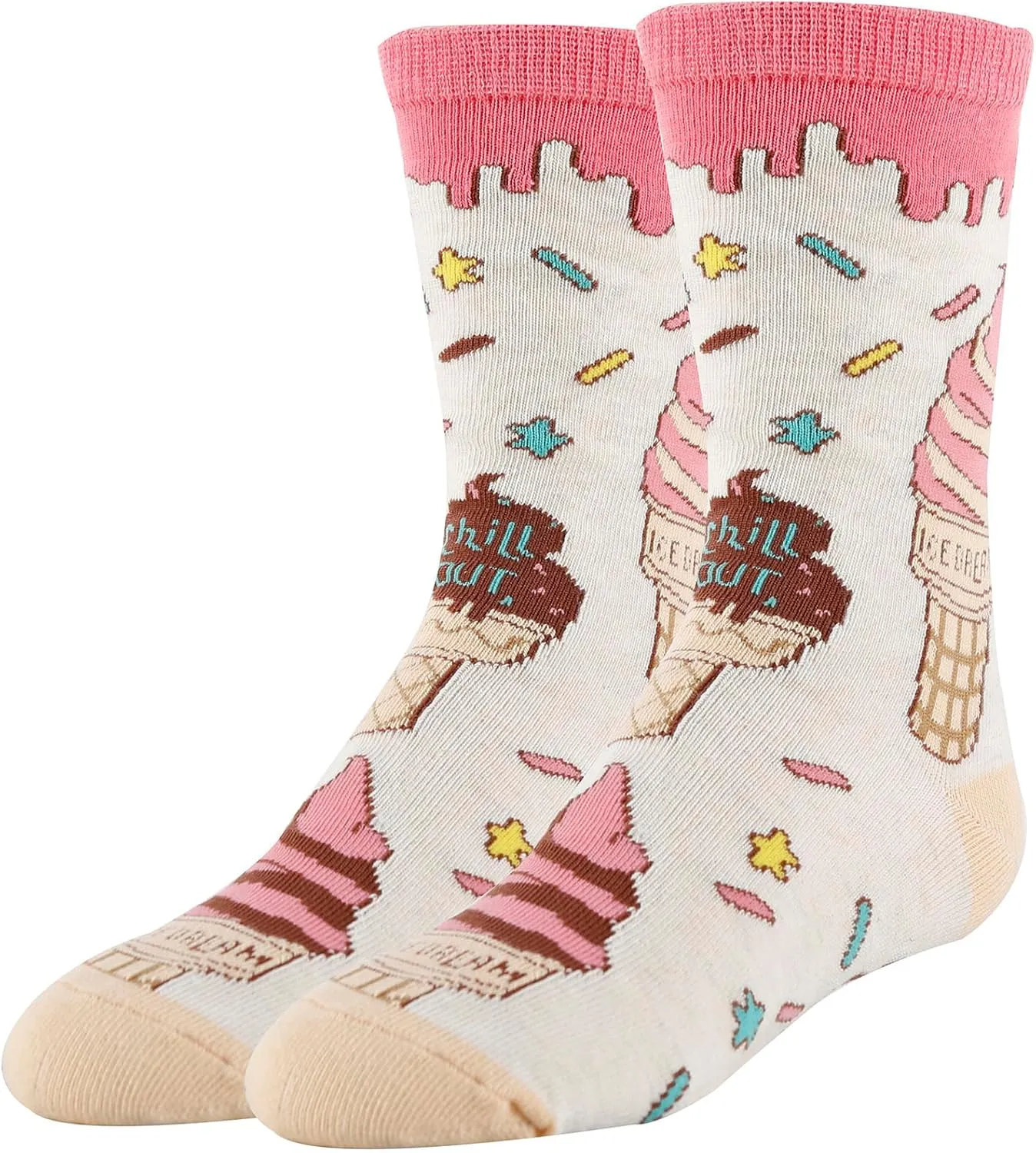 ooohyeah Kid's Novelty Food Cute Crew Socks, Funny Crazy Silly Cool Casual Dress Socks for Boy and Girl, Size 1-5