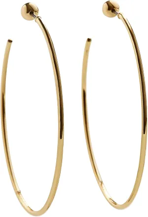 Open Hoop Earrings for Women - Lightweight, Hypoallergenic Hoops with Post Back Closure