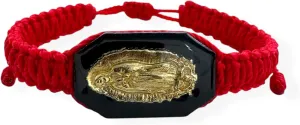 Our Lady of Guadalupe Red Adjustable Reversible Gold Plated Bracelet Men Women Pulsera Virgen Guadalupe Religious Gift