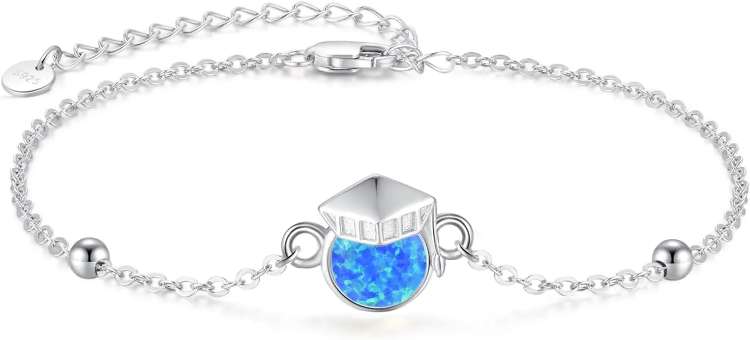 Palpitate Graduation Gifts for Her 925 Sterling Silver Graduation Cap Bracelet Birthday Graduate Jewelry Gifts