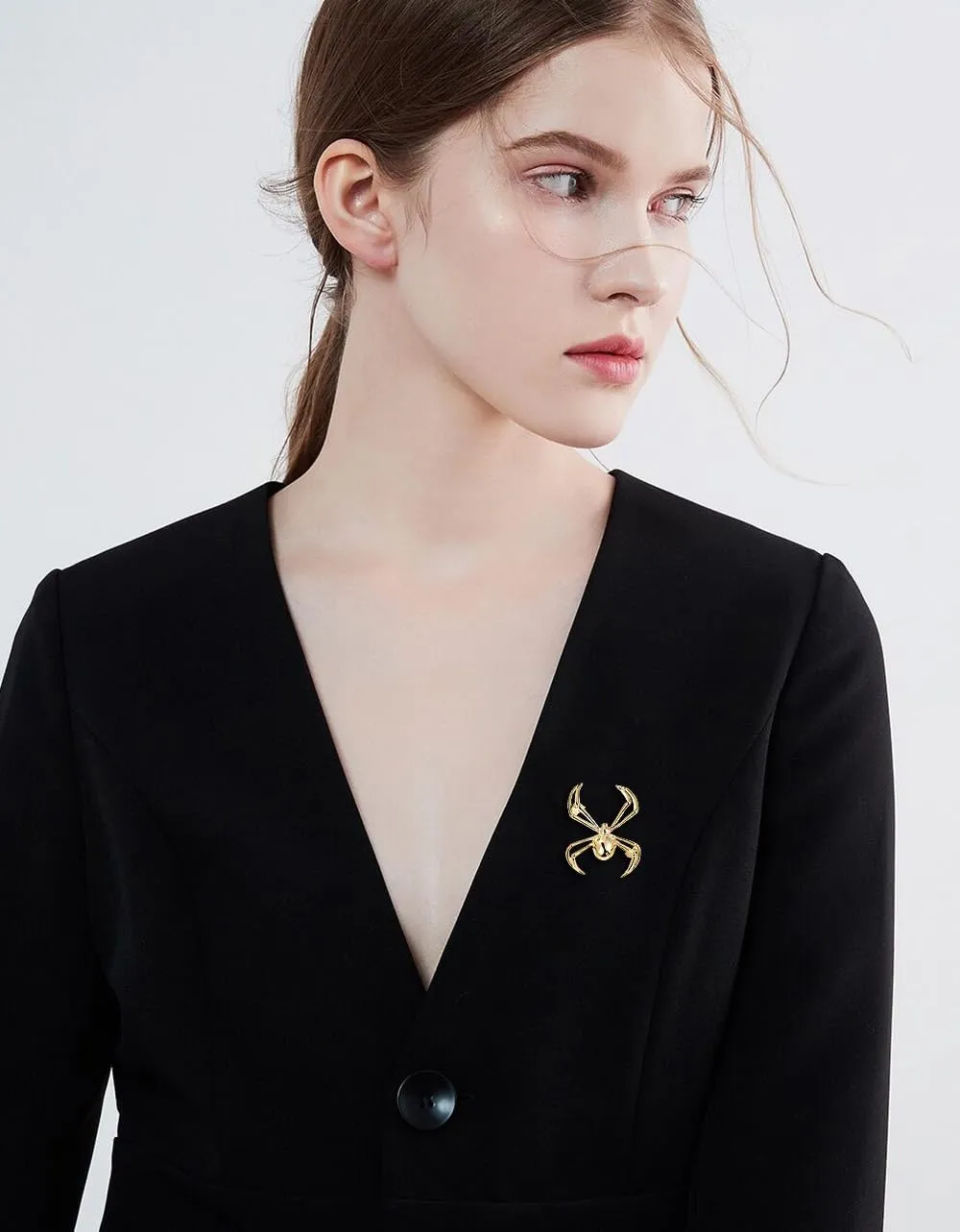 Personalized Spider Lapel Brooch Pin Cute Animal Collar Pins Clip Sweater Scarves Banquet Badges Brooches Pins Punk Jewelry Gifts for Women Girls Men Halloween