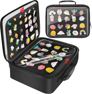 Pin Book, Enamel Pins Display Bag, Pin Trading Book with Binder for Pin Collection Display, 18 Pages Large Pin Display Board to Organize, Showcase Your Pin, Earrings and Brooches
