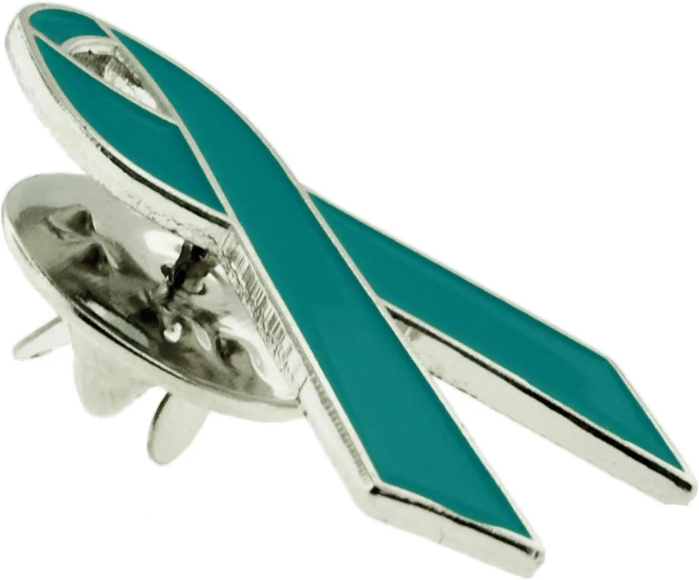 PinMart Awareness Enamel Lapel Pin  Nickel and Gold Plated Ribbon Pin  Prevention and Awareness Ribbon  Jewelry Brooch with Secure Clutch Back