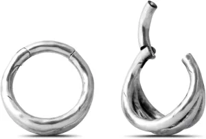PONWAG 1 Pair 6g Sterling Silver-Plated Copper Ear Hangers for Women 4mm Dangle Gauges Lightweight Body Piercing Jewelry Fluid Curves Design Elegant Plug Gauges for Ear Stretching