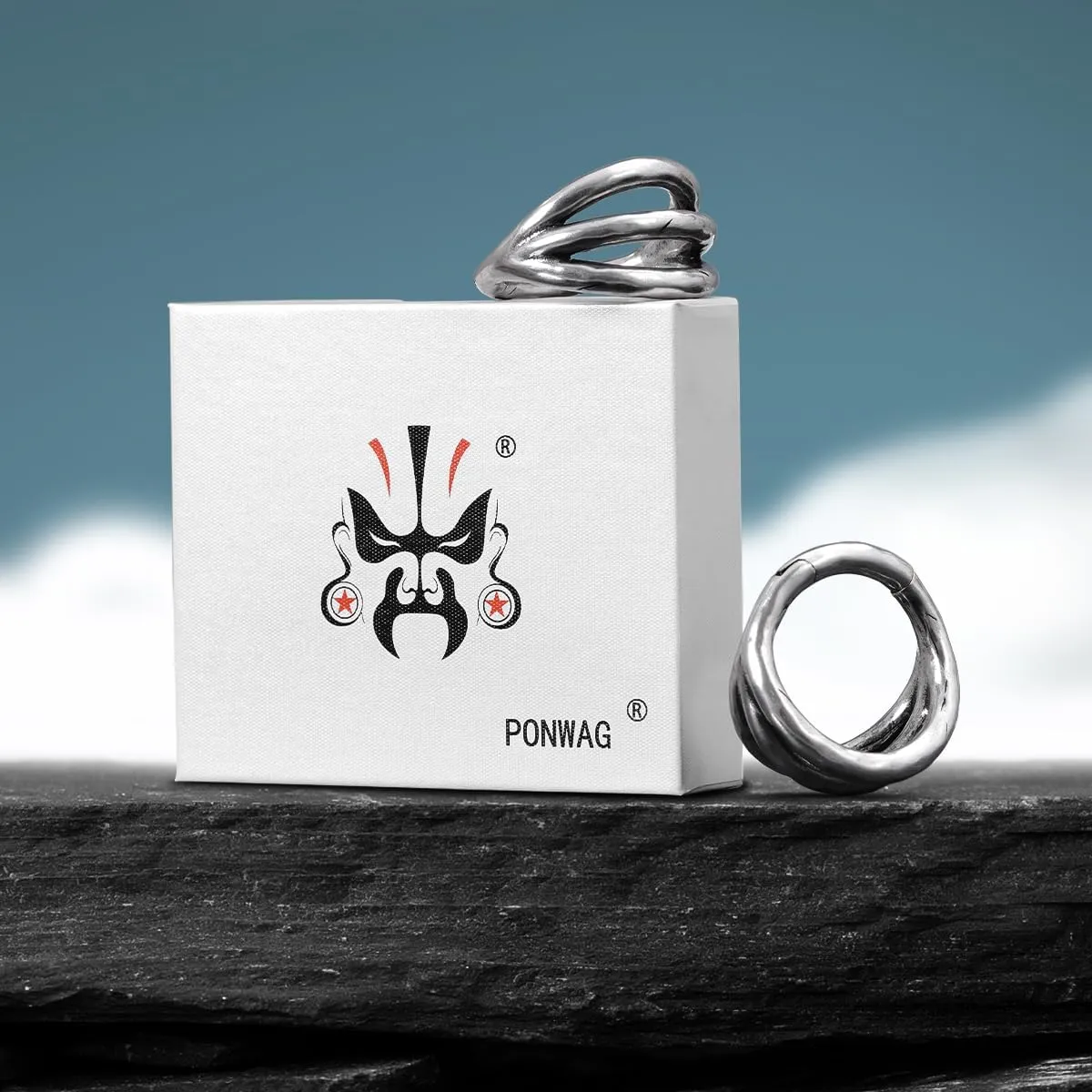 PONWAG 1 Pair 6g Sterling Silver-Plated Copper Ear Hangers for Women 4mm Dangle Gauges Lightweight Body Piercing Jewelry Fluid Curves Design Elegant Plug Gauges for Ear Stretching