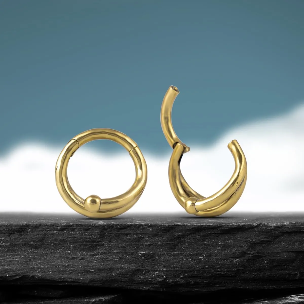 PONWAG 1 Pair 6g Sterling Silver-Plated Copper Ear Hangers for Women 4mm Dangle Gauges Lightweight Body Piercing Jewelry Fluid Curves Design Elegant Plug Gauges for Ear Stretching