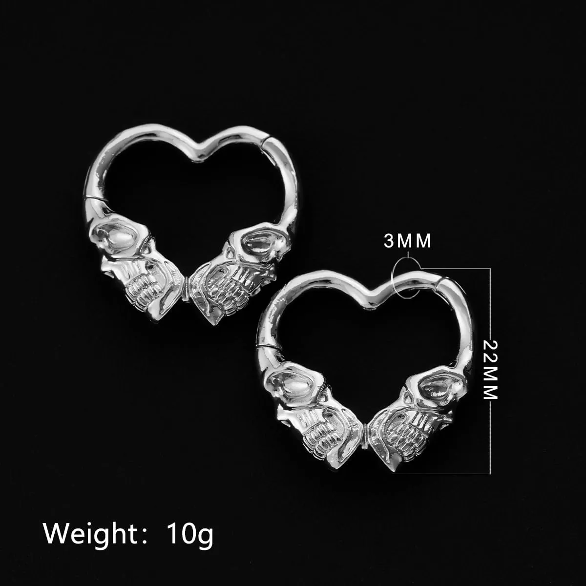 PONWAG 1 Pair 8g Ear Weights For Stretched Ears Lock Plug Dangle Gauge Ear Hanger Tunnels 3mm Ear Gauge Expander Body Piercing Jewelry