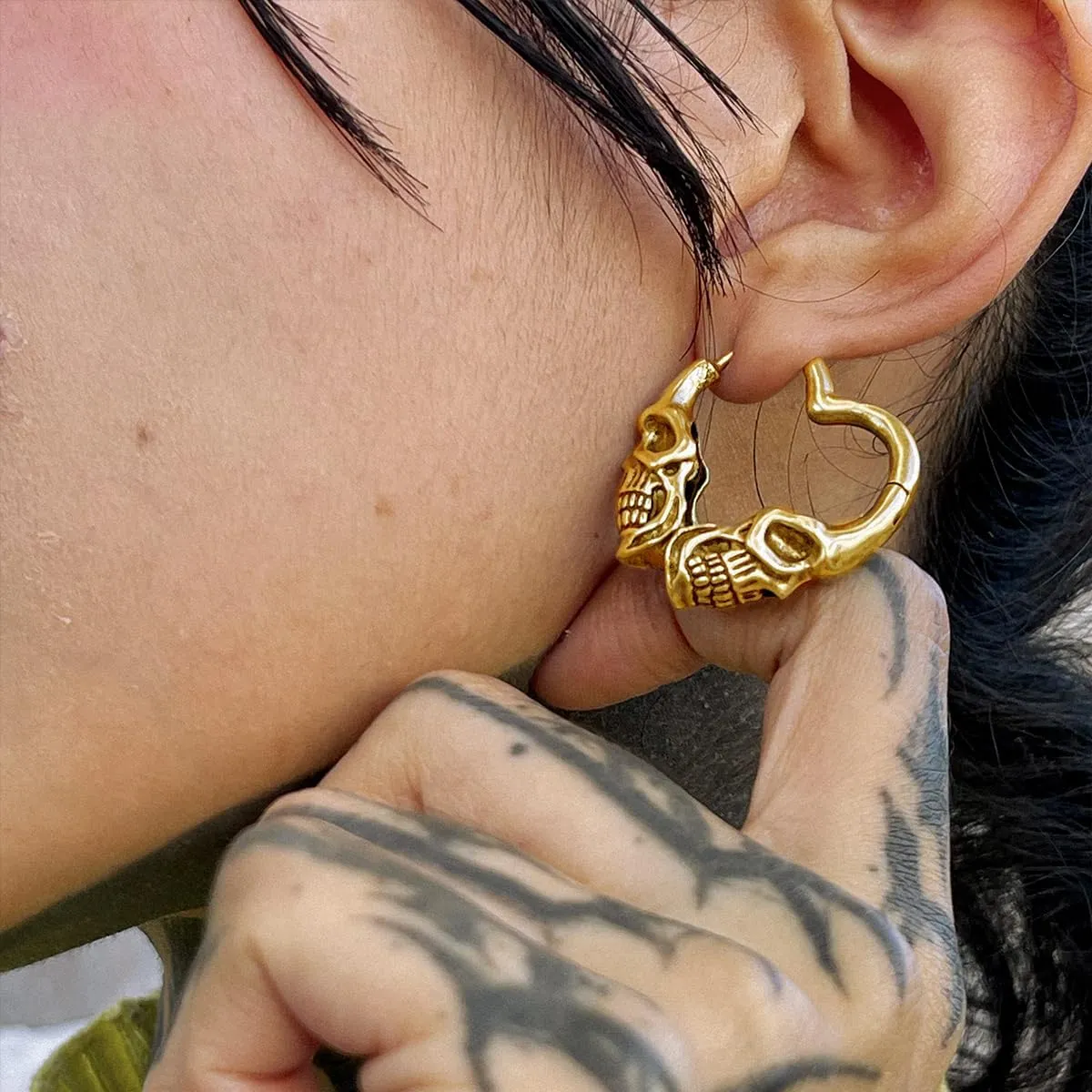 PONWAG 1 Pair 8g Ear Weights For Stretched Ears Lock Plug Dangle Gauge Ear Hanger Tunnels 3mm Ear Gauge Expander Body Piercing Jewelry