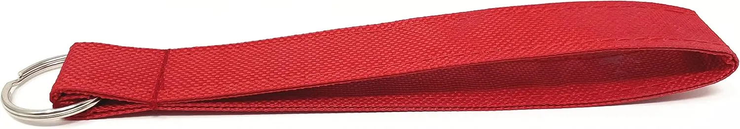 Premium poly fabric solid color Wristlet keychain with keying for key fob key wallet remote