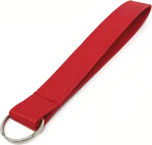 Premium poly fabric solid color Wristlet keychain with keying for key fob key wallet remote