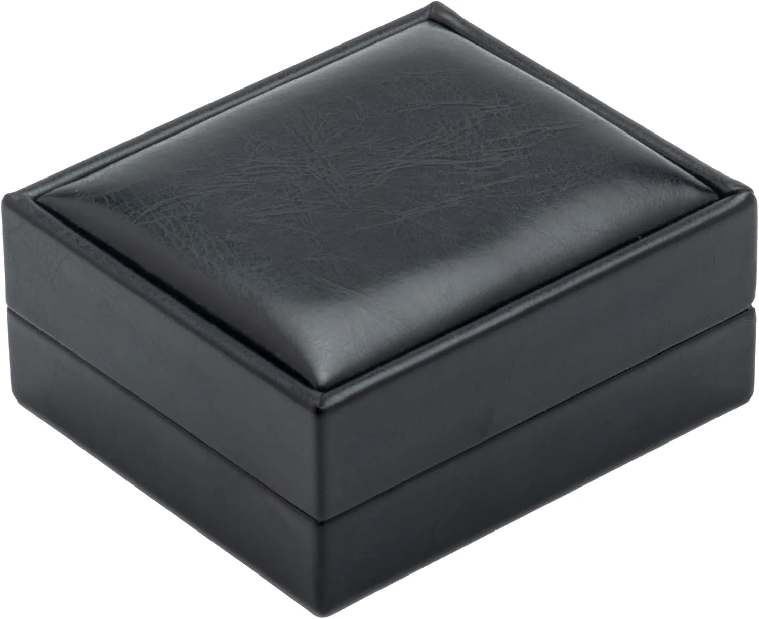 PU Leather Necklace Pendant Box for Wedding,Jewelry Gift Storage Display Case (Black and Beige)
