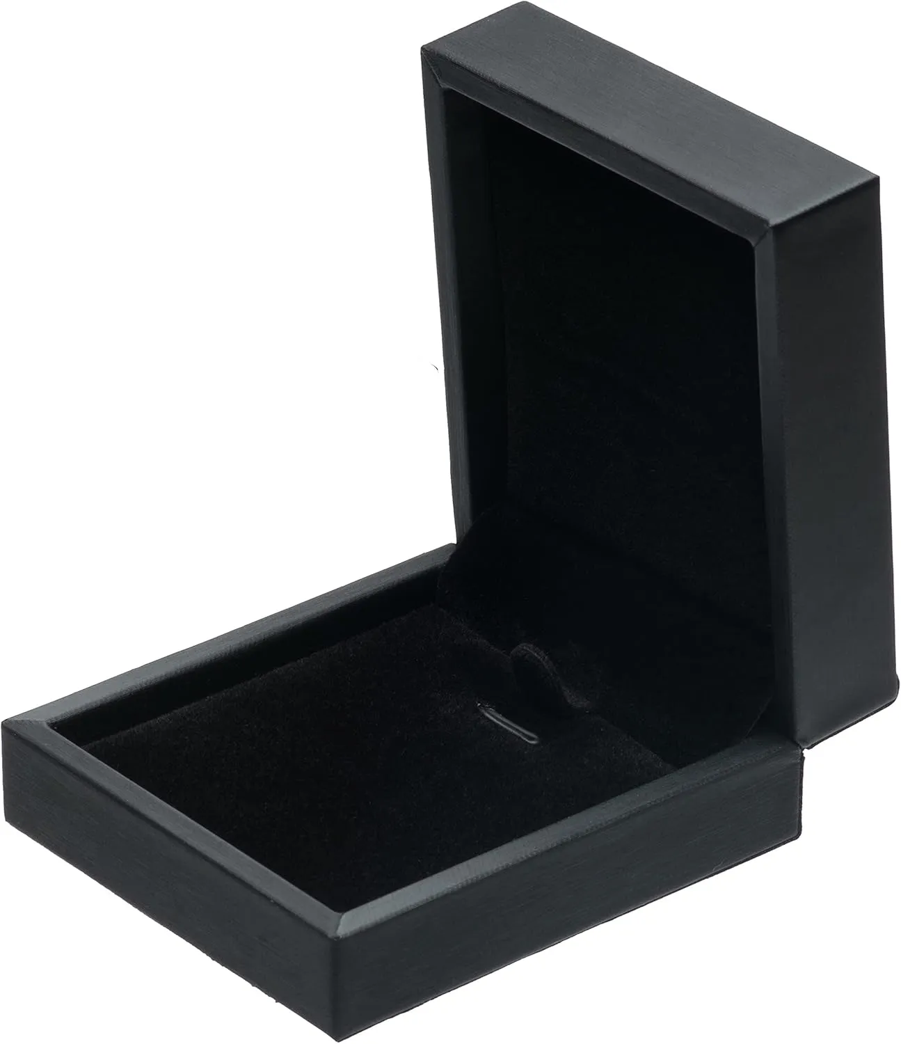 PU Leather Necklace Pendant Box for Wedding,Jewelry Gift Storage Display Case (Black)