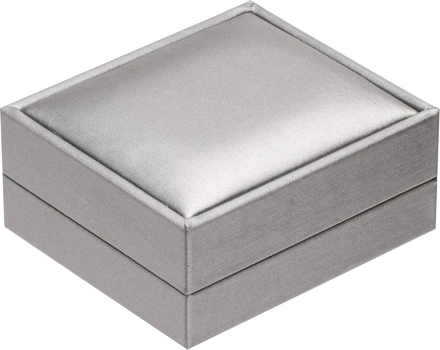 PU Leather Necklace Pendant Box for Wedding,Jewelry Gift Storage Display Case (Grey)