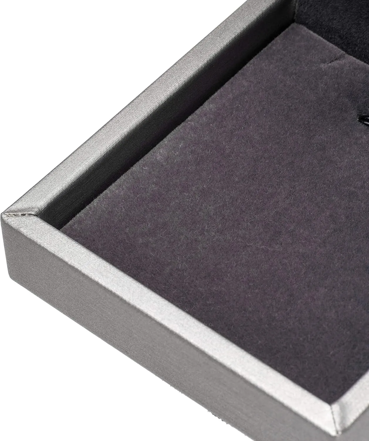 PU Leather Necklace Pendant Box for Wedding,Jewelry Gift Storage Display Case (Grey)