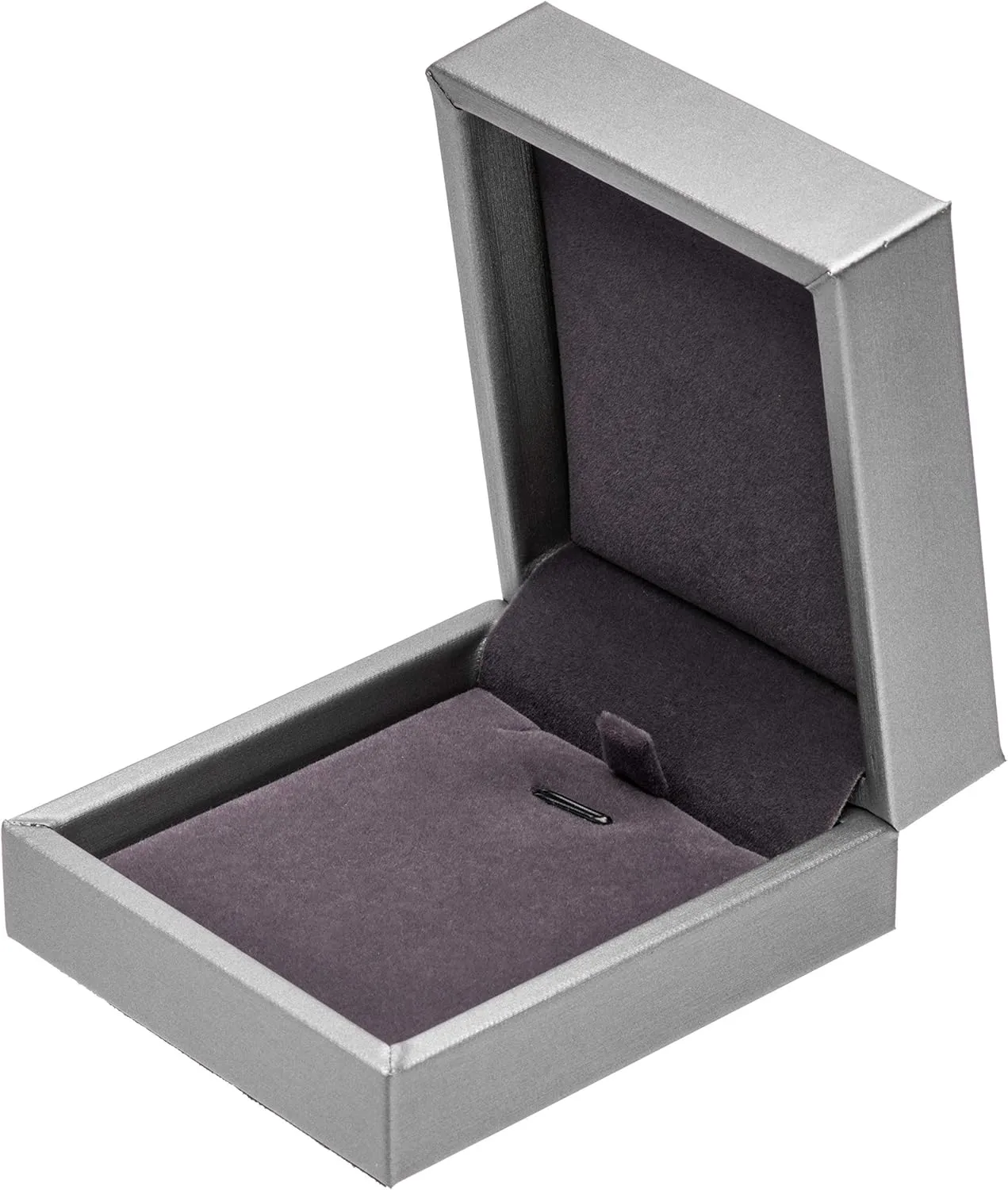 PU Leather Necklace Pendant Box for Wedding,Jewelry Gift Storage Display Case (Grey)